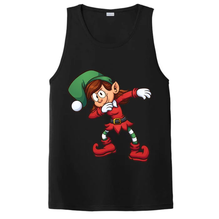 Dabbing Elf Cute Funny Christmas Performance Tank