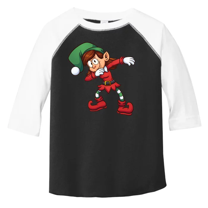 Dabbing Elf Cute Funny Christmas Toddler Fine Jersey T-Shirt