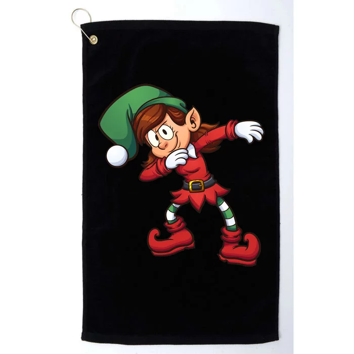 Dabbing Elf Cute Funny Christmas Platinum Collection Golf Towel