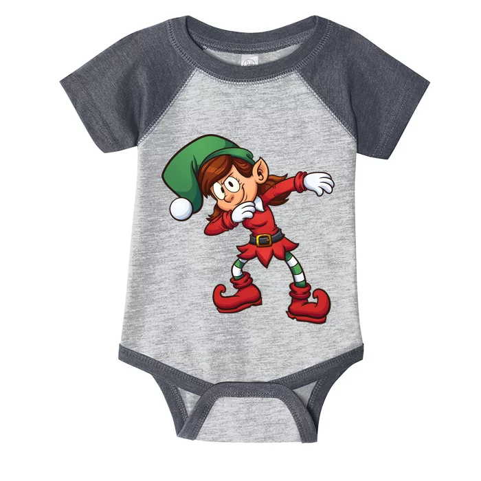 Dabbing Elf Cute Funny Christmas Infant Baby Jersey Bodysuit