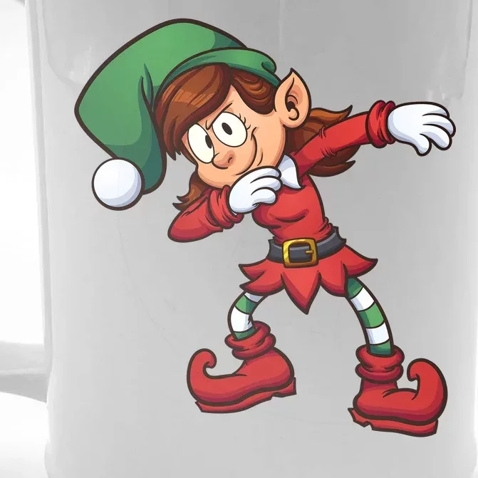 Dabbing Elf Cute Funny Christmas Front & Back Beer Stein