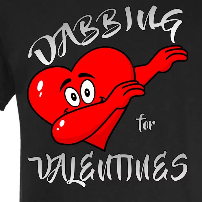 Dabbing For Love Valentines Day Heart Garment-Dyed Heavyweight T-Shirt