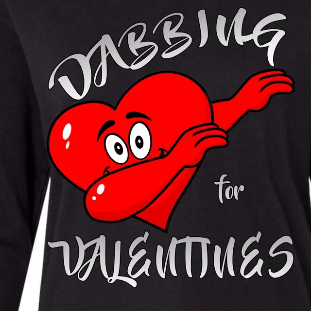 Dabbing For Love Valentines Day Heart Womens Cotton Relaxed Long Sleeve T-Shirt