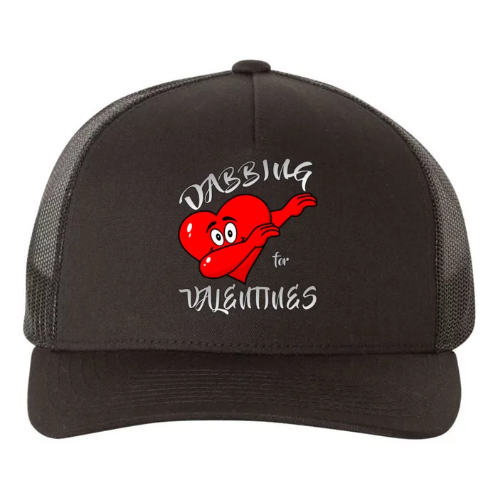 Dabbing For Love Valentines Day Heart Yupoong Adult 5-Panel Trucker Hat