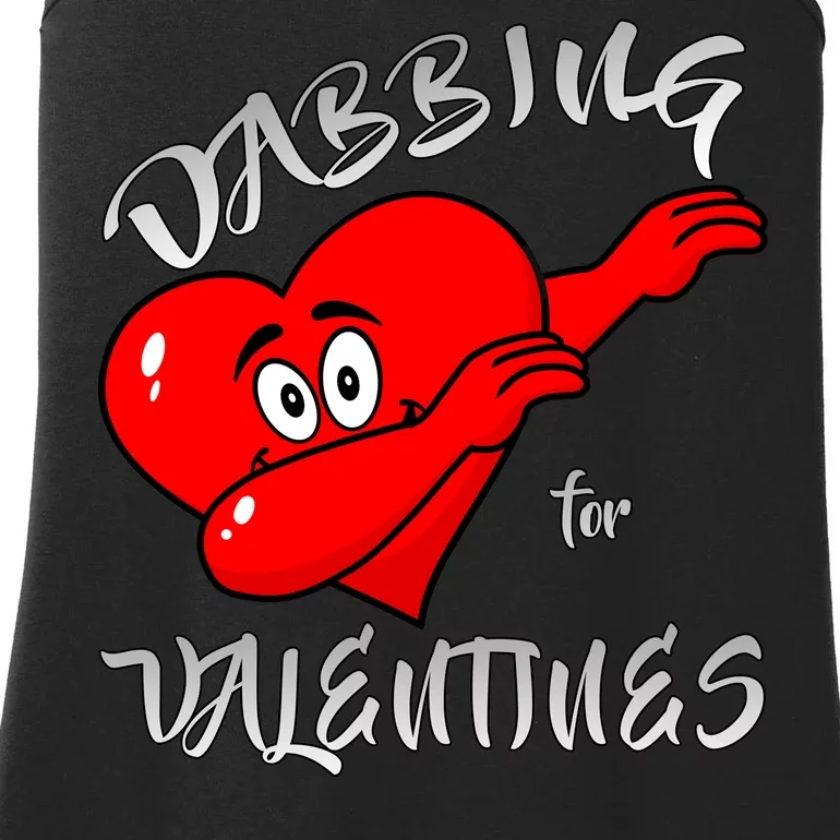 Dabbing For Love Valentines Day Heart Ladies Essential Tank