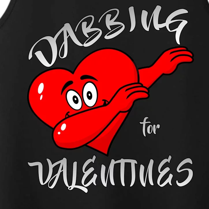 Dabbing For Love Valentines Day Heart Performance Tank