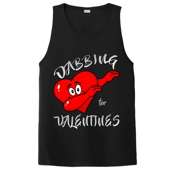 Dabbing For Love Valentines Day Heart Performance Tank