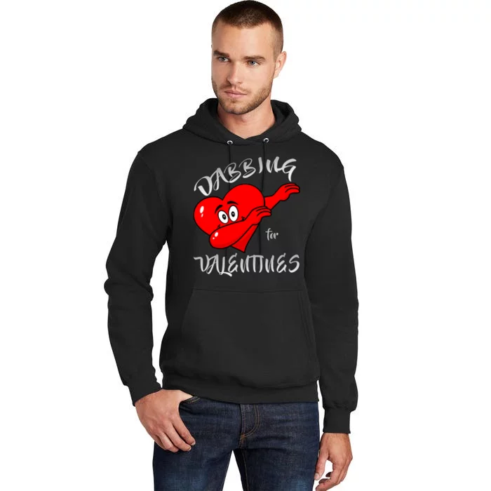 Dabbing For Love Valentines Day Heart Tall Hoodie