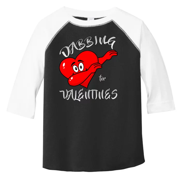 Dabbing For Love Valentines Day Heart Toddler Fine Jersey T-Shirt