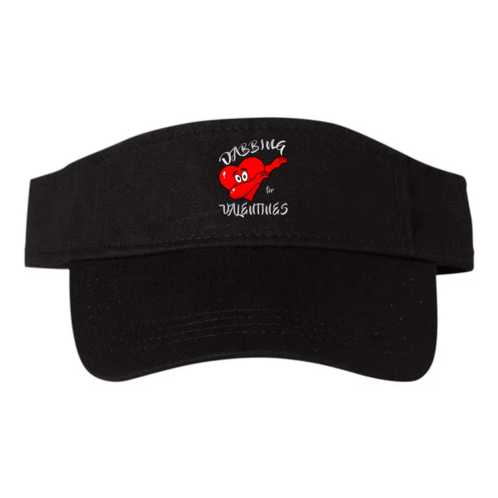 Dabbing For Love Valentines Day Heart Valucap Bio-Washed Visor