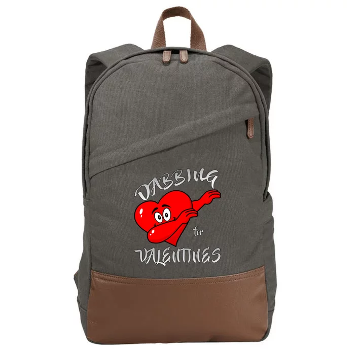 Dabbing For Love Valentines Day Heart Cotton Canvas Backpack