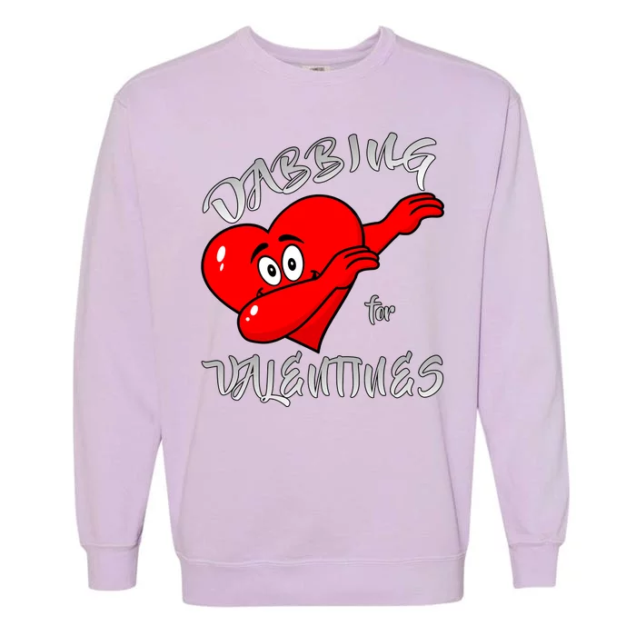 Dabbing For Love Valentines Day Heart Garment-Dyed Sweatshirt