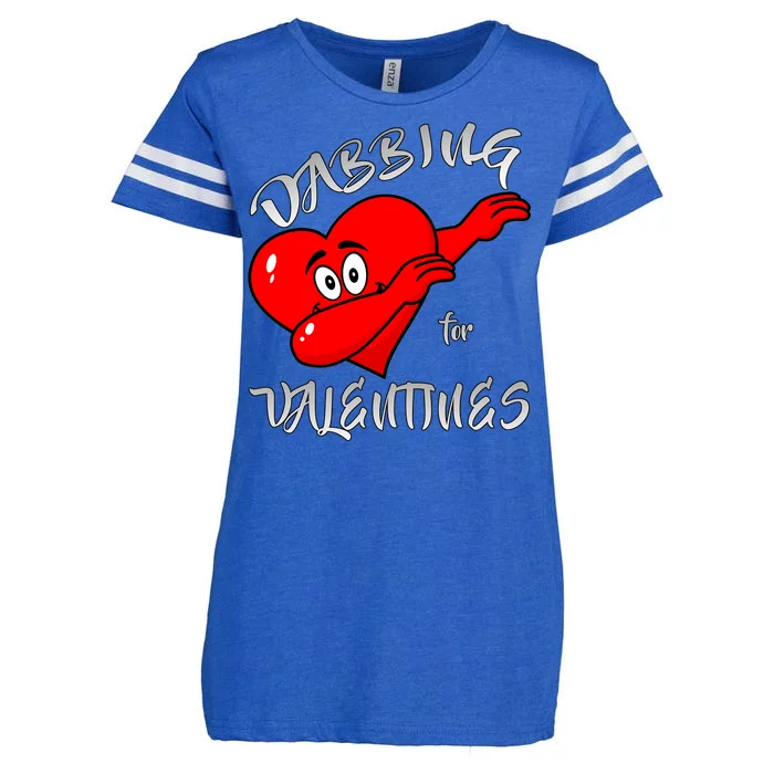 Dabbing For Love Valentines Day Heart Enza Ladies Jersey Football T-Shirt