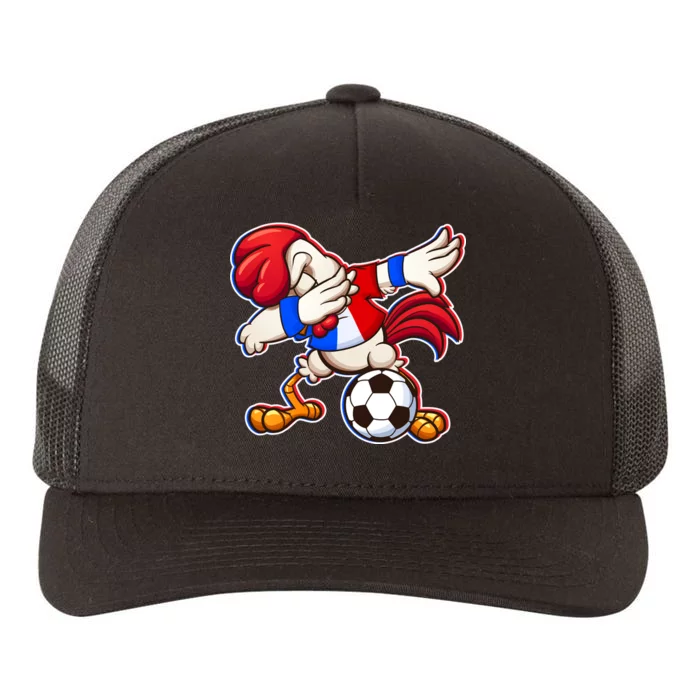 Dabbing French Soccer Rooster Yupoong Adult 5-Panel Trucker Hat