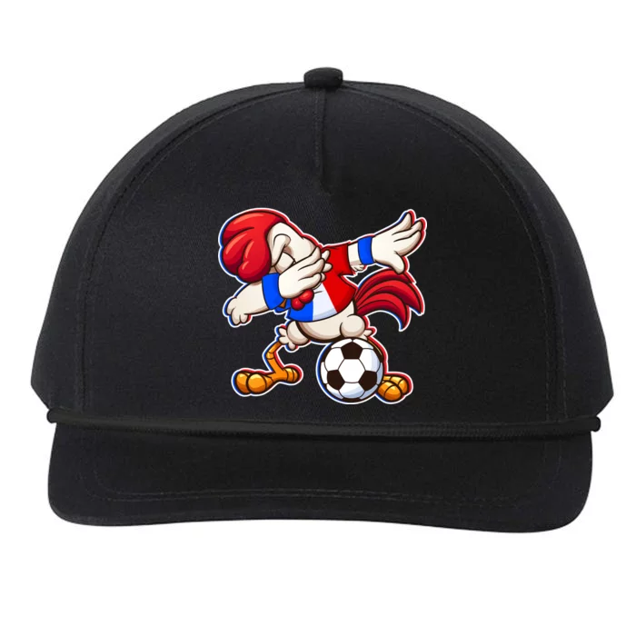 Dabbing French Soccer Rooster Snapback Five-Panel Rope Hat