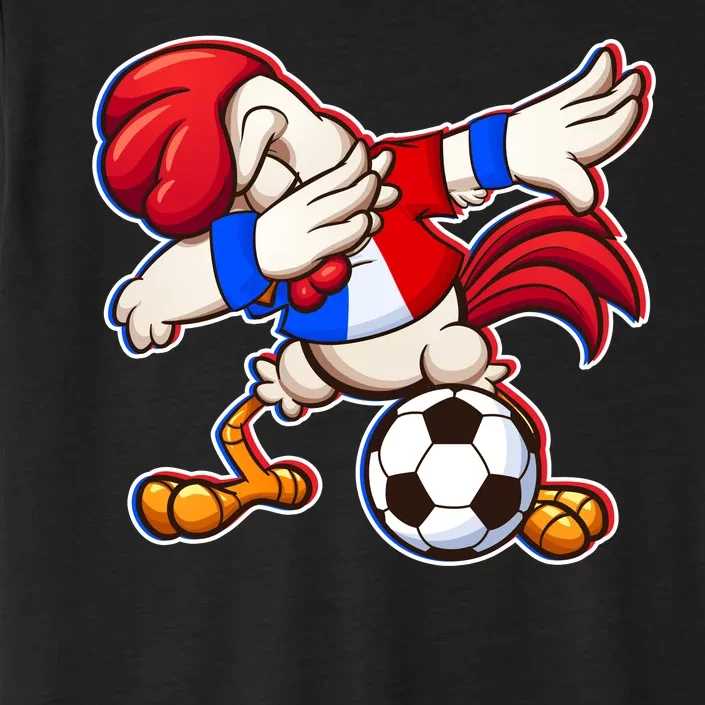 Dabbing French Soccer Rooster ChromaSoft Performance T-Shirt