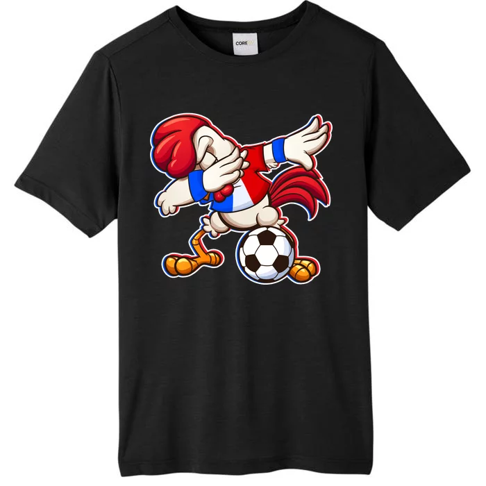 Dabbing French Soccer Rooster ChromaSoft Performance T-Shirt