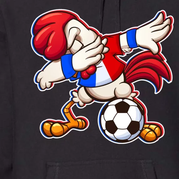 Dabbing French Soccer Rooster Premium Hoodie