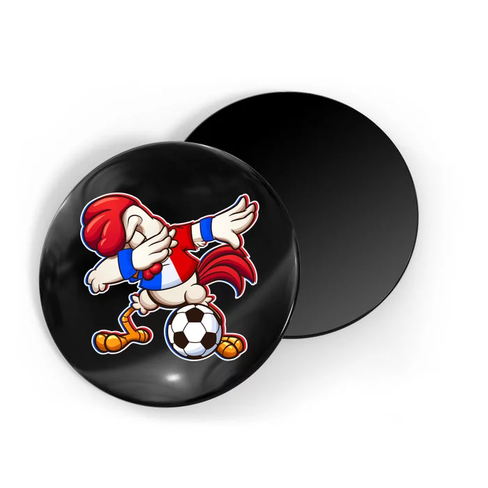 Dabbing French Soccer Rooster Magnet