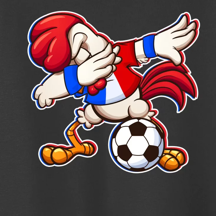 Dabbing French Soccer Rooster Toddler T-Shirt