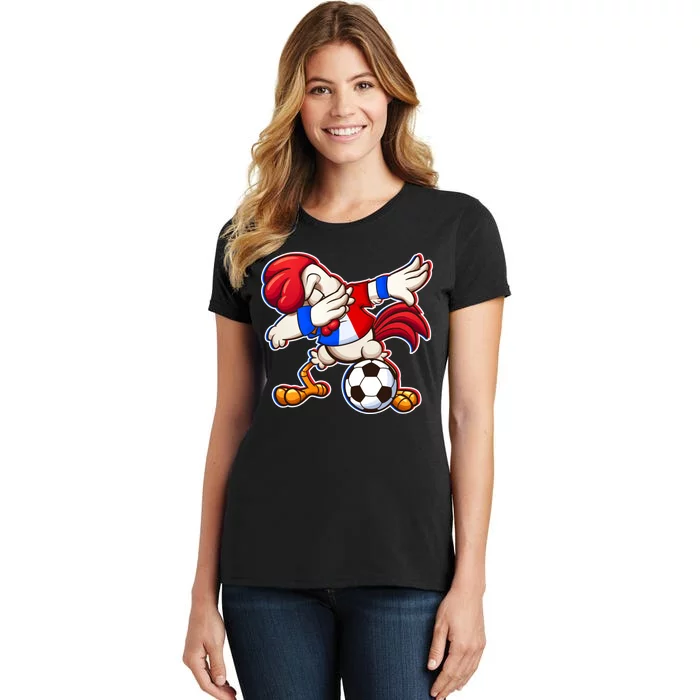 Dabbing French Soccer Rooster Women's T-Shirt