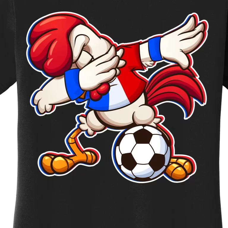 Dabbing French Soccer Rooster Women's T-Shirt