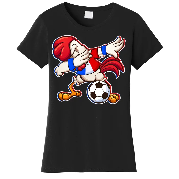 Dabbing French Soccer Rooster Women's T-Shirt