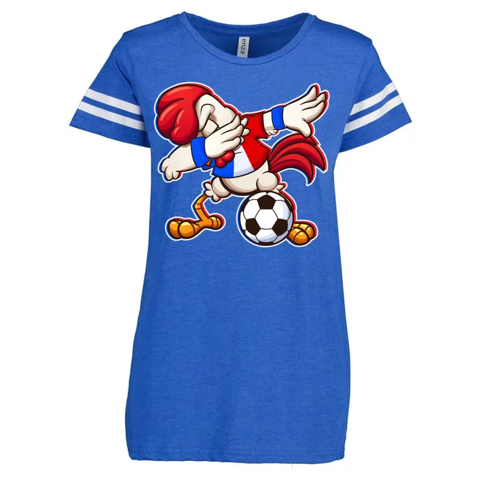 Dabbing French Soccer Rooster Enza Ladies Jersey Football T-Shirt