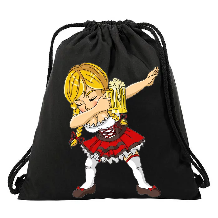 Dabbing German Girl Oktoberfest Drawstring Bag