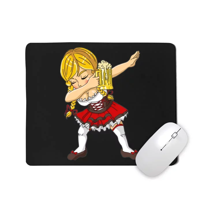 Dabbing German Girl Oktoberfest Mousepad