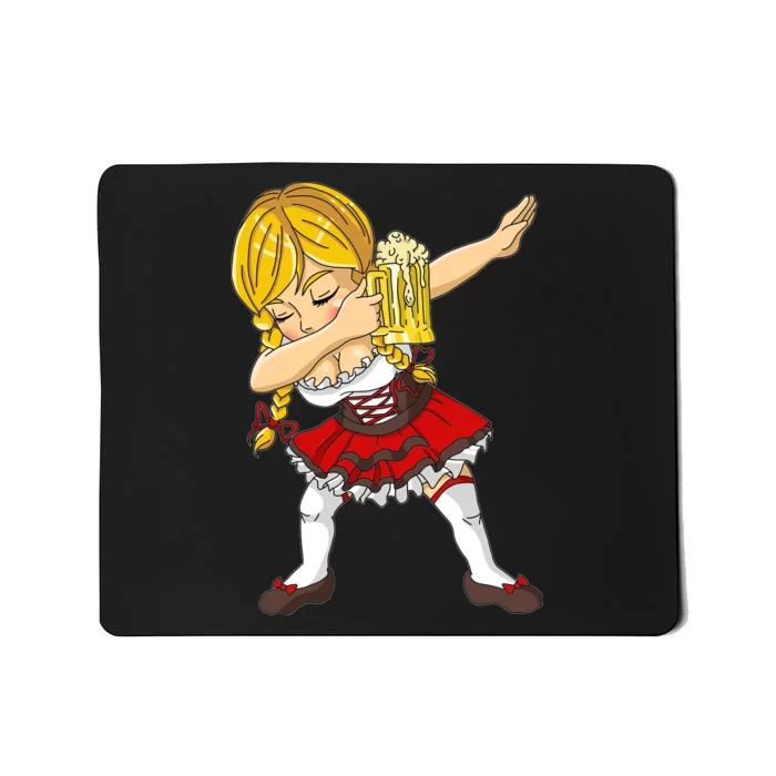 Dabbing German Girl Oktoberfest Mousepad