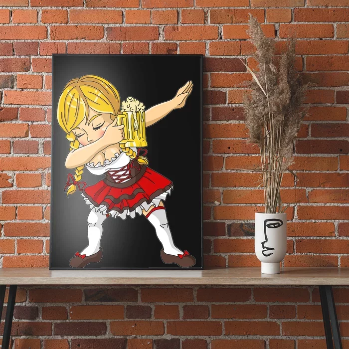 Dabbing German Girl Oktoberfest Poster