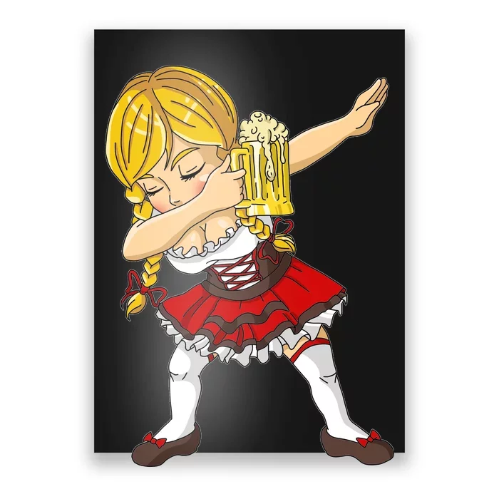 Dabbing German Girl Oktoberfest Poster