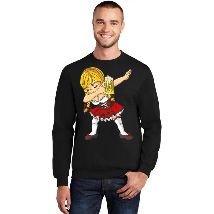 Dabbing German Girl Oktoberfest Tall Sweatshirt