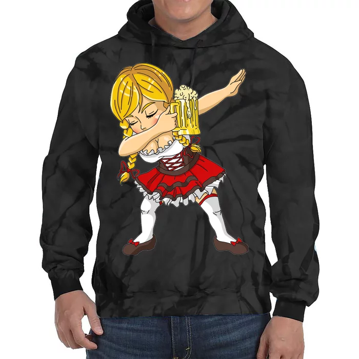 Dabbing German Girl Oktoberfest Tie Dye Hoodie