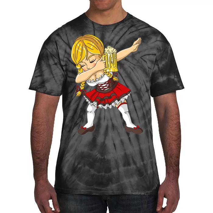 Dabbing German Girl Oktoberfest Tie-Dye T-Shirt