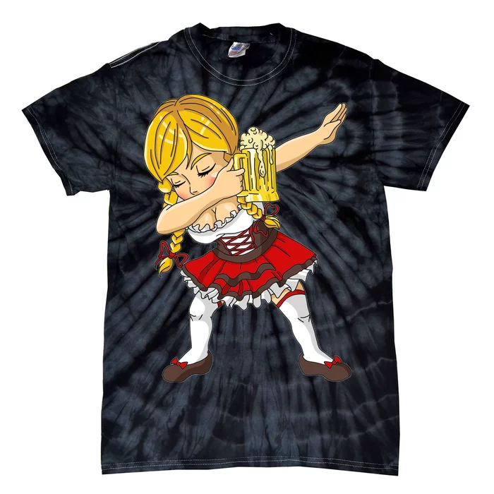 Dabbing German Girl Oktoberfest Tie-Dye T-Shirt