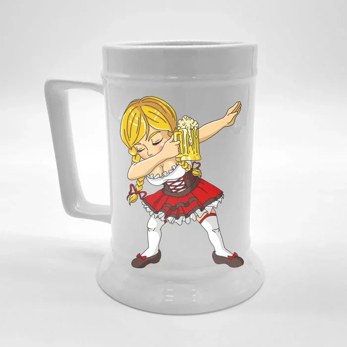 Dabbing German Girl Oktoberfest Front & Back Beer Stein