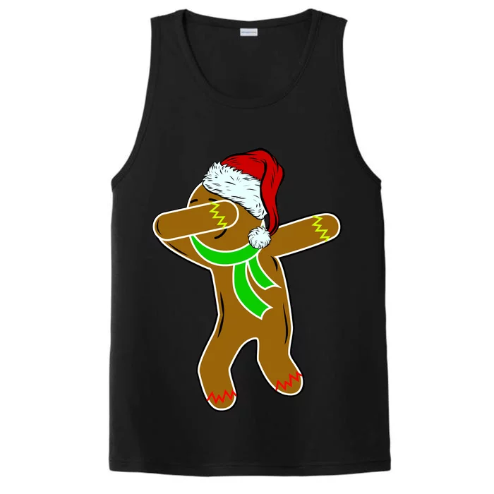 Dabbing Gingerbread Man Performance Tank