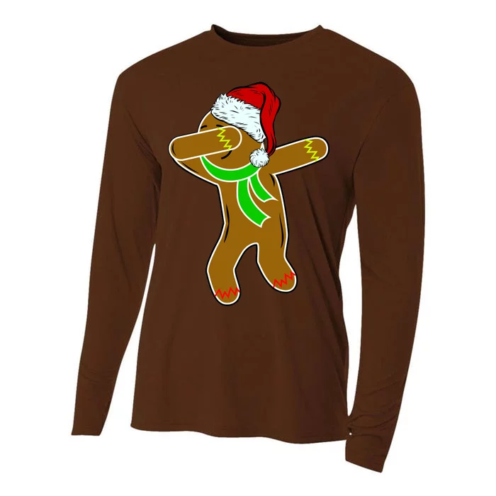 Dabbing Gingerbread Man Cooling Performance Long Sleeve Crew