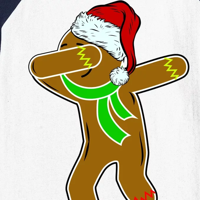 Dabbing Gingerbread Man Baseball Sleeve Shirt