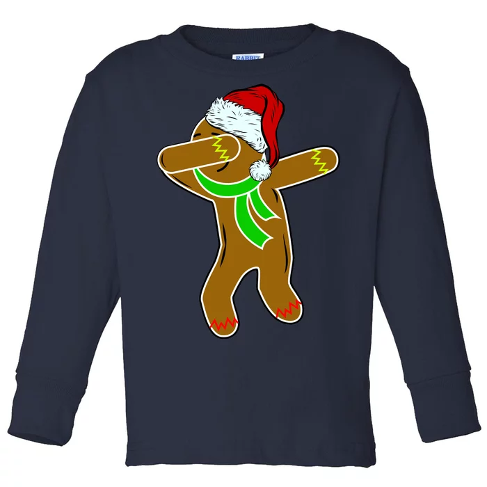 Dabbing Gingerbread Man Toddler Long Sleeve Shirt