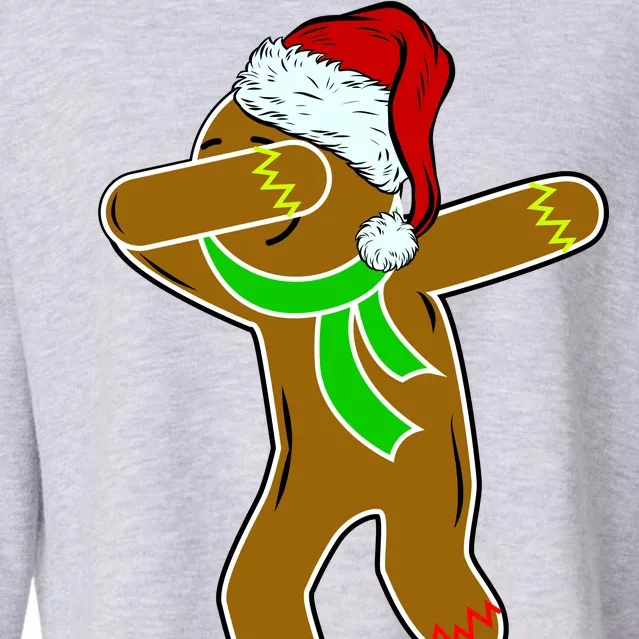 Dabbing Gingerbread Man Cropped Pullover Crew