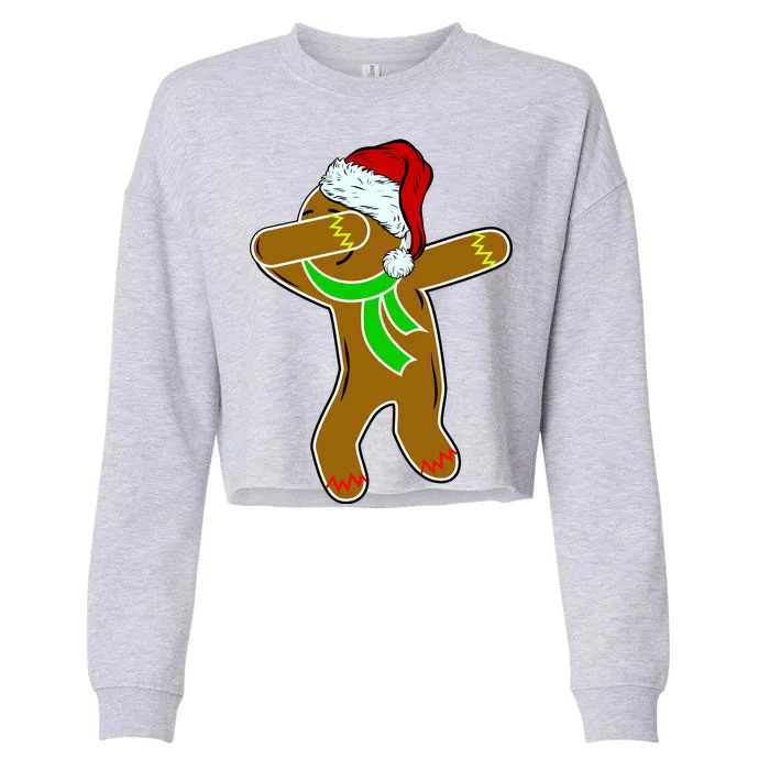 Dabbing Gingerbread Man Cropped Pullover Crew