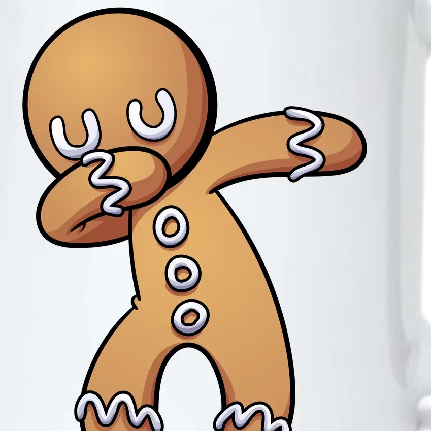 Dabbing Gingerbread Man Christmas Black Color Changing Mug