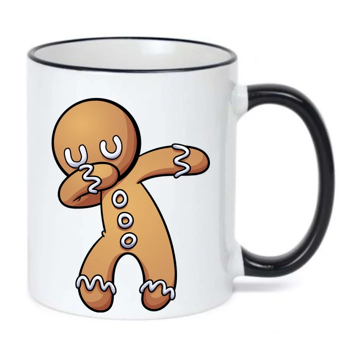 Dabbing Gingerbread Man Christmas Black Color Changing Mug