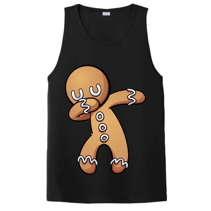 Dabbing Gingerbread Man Christmas Performance Tank