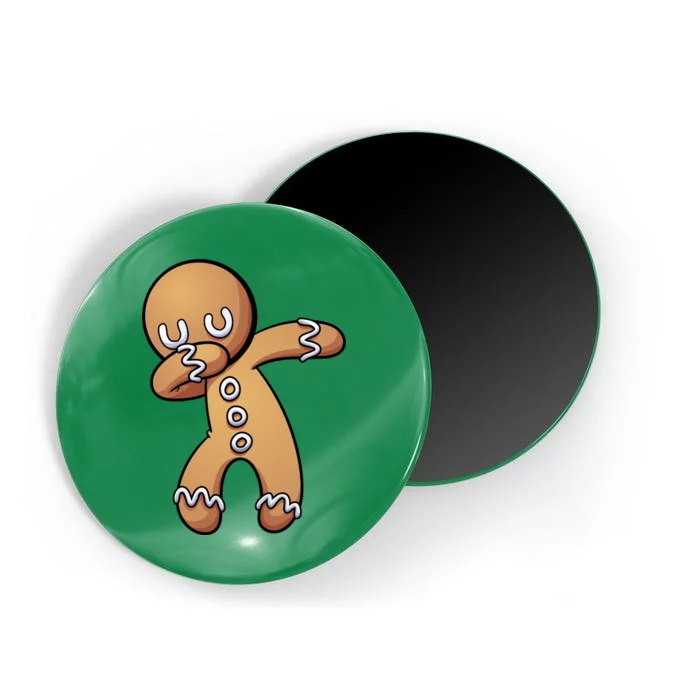 Dabbing Gingerbread Man Christmas Magnet