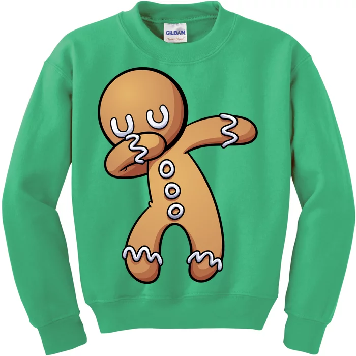 Dabbing Gingerbread Man Christmas Kids Sweatshirt