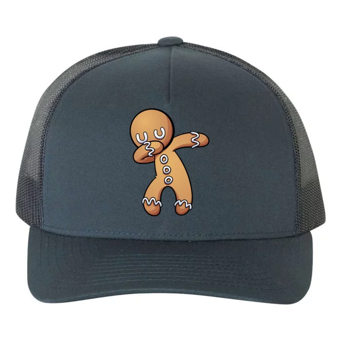 Dabbing Gingerbread Man Christmas Yupoong Adult 5-Panel Trucker Hat